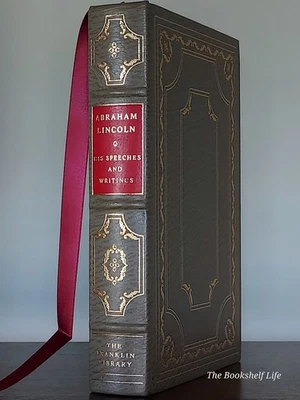 Franklin Library Abraham Lincoln His Speeches and Writings FINE Leather Classic Foto 1 de 4