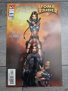 Witchblade/Tomb Raider 1 Signed Turner Babbages Exclsv Variant Image Comics 1998 - Picture 1 of 10