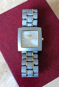Womens Titanium & Gold Plated Two-Tone Watch Citizen Titanium Quartz 1032 - Picture 1 of 6