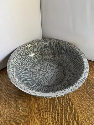 VTG Large 12 3/4" Enamelware Basin Wash Bowl Gray Speckled Farmhouse Granitewear - Image 1 of 4