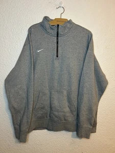 Nike Team Premiere Fleece Grey 1/4 Zip Heavyweight Sweatshirt 598442-083 Men 2XL - Picture 1 of 8