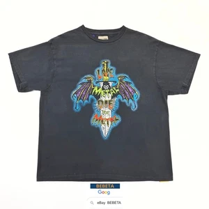 GOTOFREE MENS 25SS GDEP BLACK T SHIRT SKULL CROSS STREET SUMMER BEACH TOP TEE - Picture 1 of 8