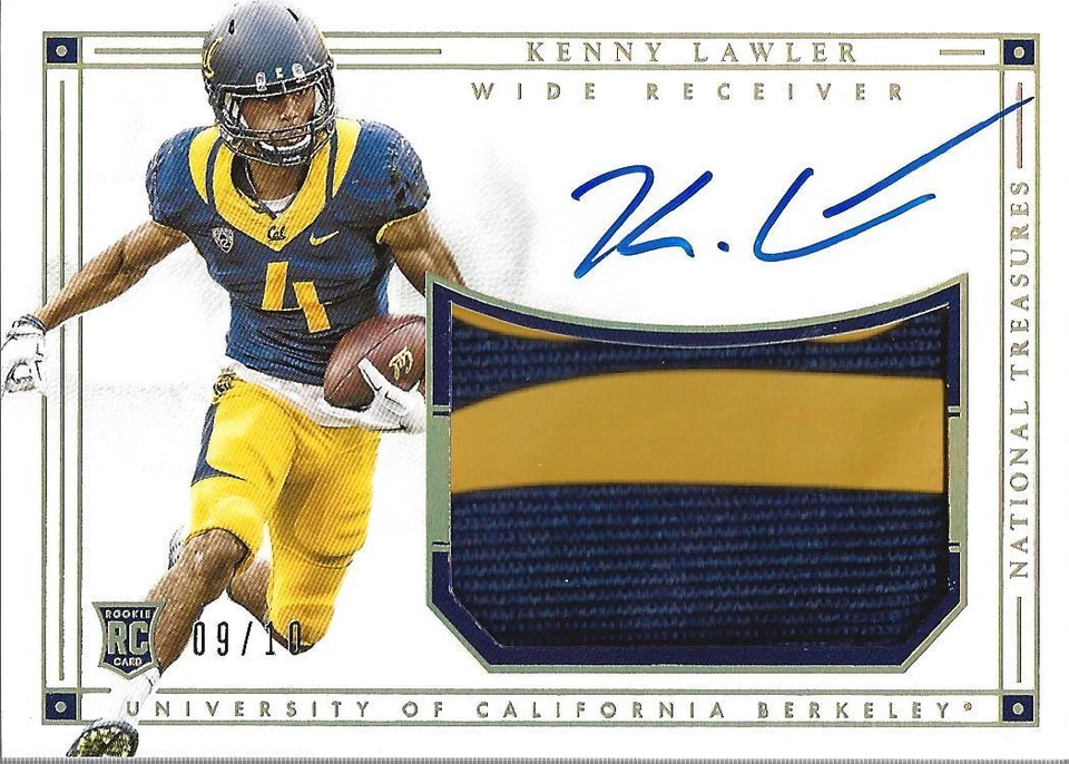 2016 Panini National Treasures Collegiate Gold #224 Kenny Lawler Auto Jersey /10 - Image 1 of 2