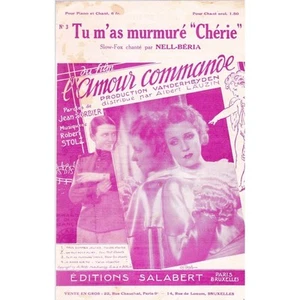 TU M'AS MURMURÉ CHÉRIE Fox pour NELL-BERIA Paroles Jean SORBIER et Musique STOLT - Picture 1 of 1