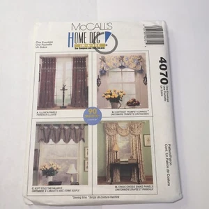 McCall's 4070 Window Treatments Curtain Panel Valance - Picture 1 of 3