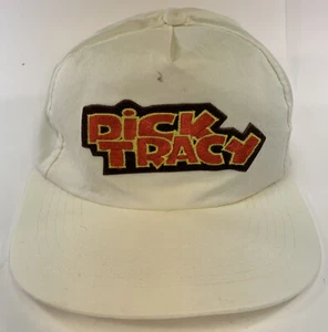 Vintage Dick Tracy White Promo Snapback Cap Hat W/ Patch Disney 1990s - Picture 1 of 7
