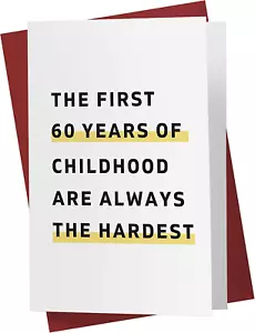 Funny 60Th Birthday Card for Men Women - Large 5.5X8.5 Inch 60 Years Old Birthda - Picture 1 of 12