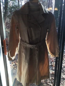 Impermeable TEX by Max Azria bronceado claro estilo trinchera nuevo con etiquetas talla M - Imagen 1 de 5