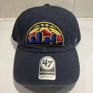 ‘47 Brand Denver Nuggets City edition Adjustable Navy Blue Clean Up Hat Cap - Picture 1 of 5