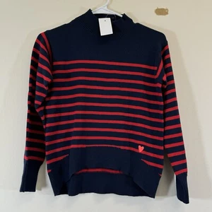 Crewcuts Girls Striped Pullover Sweater Size L (10-11) Cotton Long Sleeves New - Picture 1 of 8