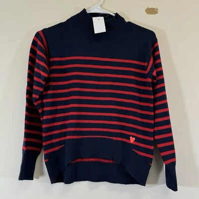 Suéter Pullover a Rayas Niñas Crewcuts Talla L (10-11) Algodón Mangas Largas Nuevo Foto 1 de 4