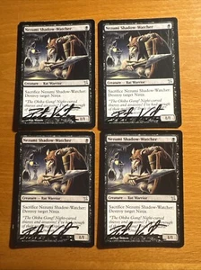4x  Nezumi Shadow Watcher Pete Venters MTG Magic artist signed card Bok Set Rat - Picture 1 of 2