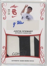 2017 Leaf Perfect Game National Showcase Red /10 Justin Stewart Patch Auto