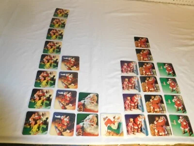 29 Vintage Coca-Cola Christmas Santa Coasters - Image 1 of 4