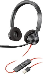 Plantronics Blackwire 3320 Wired Headset Dual-Ear (Stereo) with Boom Mic PC/Mac - Picture 1 of 5