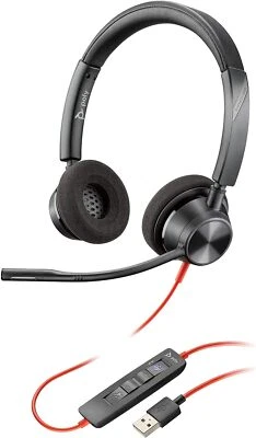 Plantronics Blackwire 3320 Wired Headset Dual-Ear (Stereo) with Boom Mic PC/Mac - Image 1 of 4