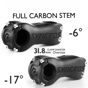 Mountain Road Bike Carbon Fiber Stem Angle 6/17 Degree 70/80/90/110/110/120mm - Picture 1 of 48