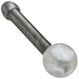 JOBO Nasenpiercing Nasenstecker Edelstahl mit einer synthetischen Perle - Picture 1 of 1
