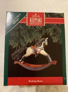 Hallmark Keepsake Ornament da collezione #11 in serie 1991 cavallo a dondolo - Foto 1 di 10