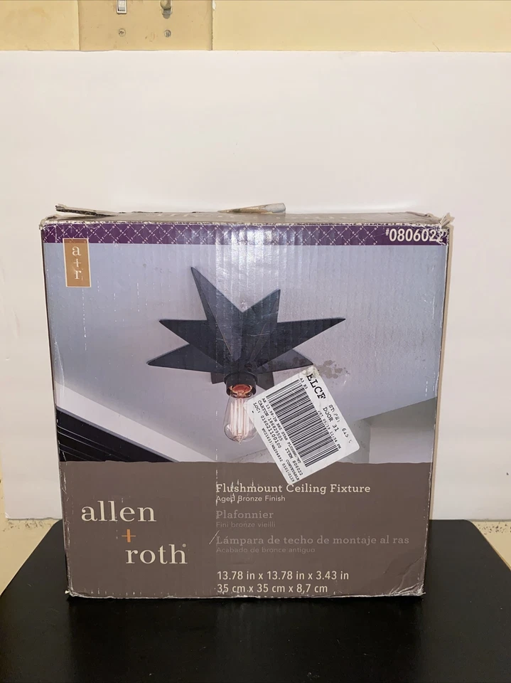 Accesorio de techo Allen + Roth 13,98" estrella de bronce montaje empotrado Foto 1 de 4