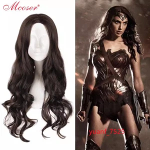 Peluca Mujer Maravilla Diana Príncipe Juegos con disfraces Halloween Accesorios Mascarada Baile MCOSER - Imagen 1 de 8