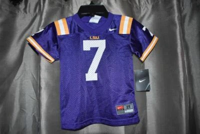 LSU Tigers Nike Football Jersey # 7 Toddler 2T Purple NWT - Image 1 of 2