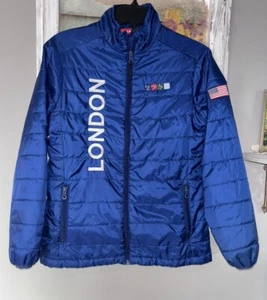 Equestrian Olympic 2012 London Jacket USA XS Full Zip Navy Blue Flag - Picture 1 of 9