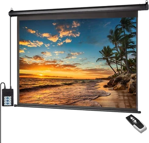 Auto Motorized Projector Screen with Remote Control, 120 inch, 4:3 Aspect Ratio, - Picture 1 of 8