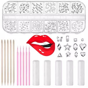 Landhoow 480 Pcs Tooth Gems Kit for Teeth DIY Crystals Jewelry Teeth Gems Kit Fa - Picture 1 of 12