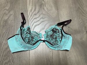 Victoria's Secret 36C Very Sexy Blue Flower Lace Push Up Bra Without Padding