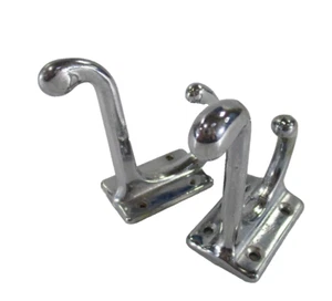 Coat Hooks x2 Huckson 272 #70 Certizinc 1310 Square Bottoms Double Round Hooks - Picture 1 of 10