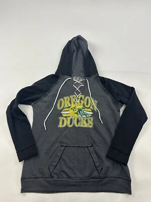 Oregon Ducks Hoodie Sweatshirt Womens Medium Gray USA Made Original Retro Brand - Image 1 of 4