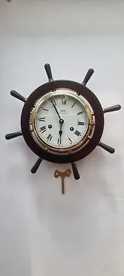 Schatz Royal Mariner Wanduhr Mit Mechanischen Uhrwerk Steuerrad Ca. 30 Cm • 99€