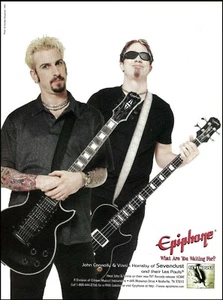 Sevendust John Connolly Vinnie Hornsby 1999 Epiphone Les Paul guitar & bass ad - Picture 1 of 3