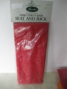 Directors Chair Replacement Seat & Back Red Canvas Garden Place New Old Stock - Picture 1 of 7