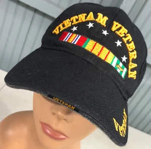 Baseballmütze Kappe Vietnamkrieg Veteran USA schwarz Militär verstellbar  - Bild 1 von 4