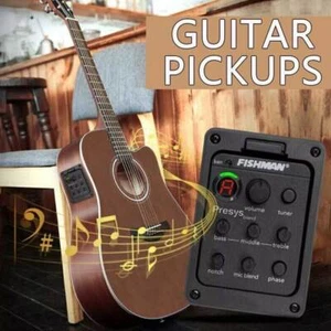 4-Band 301 EQ Equalizer Acoustic Guitar Piezo Pickup Preamp Tuner LCD Tuner - Picture 1 of 8