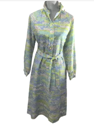 Lanvin Paris NewYork Mujer De Colección Años 60? Vestido camisero estampado floral pastel talla 12 Foto 1 de 4