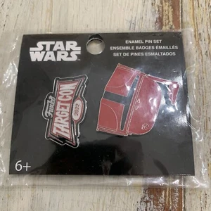 New Funko Pop! Star Wars 2022 Target Con & Red Boba Fett Enamel Pin Set - Picture 1 of 3