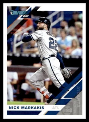 2019 Donruss #177 Nick Markakis   Atlanta Braves - Image 1 of 2