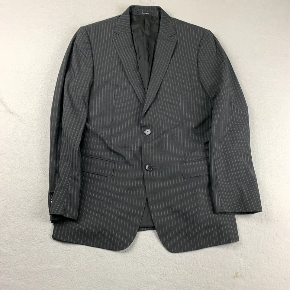 Blazer Z Zegna para Hombres 48R Negro Chaqueta con Botones de Lana a Rayas Foto 1 de 4