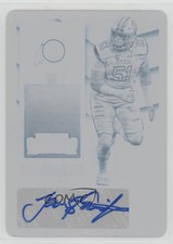 2016 Contenders Draft Picks Printing Plate Cyan 1/1 Jason Fanaika #298 Auto 3j2