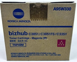 Genuine Konica Minolta TNP49M Magenta bizhub for C3851, 3851FS, C3351 - A95W330 - Picture 1 of 4