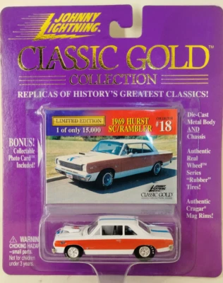 Johnny Lightning 1998 LE "Classic Gold Collection" 1969 Hurst SC/Rambler Foto 1 de 4