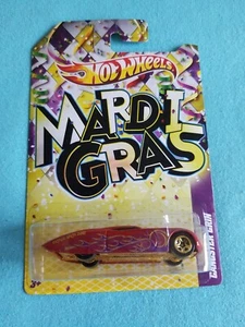 2012 Hot Wheels Mardi Gras Gangster Grin rojo excelente tarjeta - Imagen 1 de 4