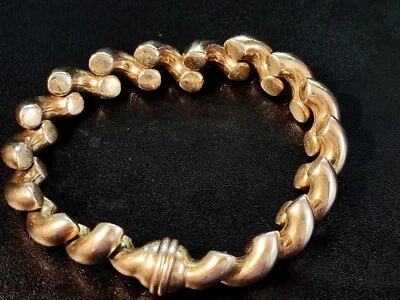 Brazalete de cadena San Marco 0,25" enchapado en oro amarillo de 14k .925 con cierre magnético Foto 1 de 4