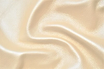 50 sf. Light Beige Metallic Pearlized Sheen Whole Cow Hide Leather Skin lik - Image 1 of 4