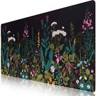 Edges Non-Slip Garden Large Mice Mat Desk Pad Flowers and Weeds Mouse Pad