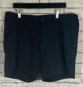 Abercrombie & Fitch Men’s Shorts Flat Front Blue, Cotton Size 36 stretch