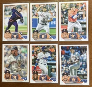 2023 Houston Astros 2 Rookies, Brown, Lee, Alvarez. 6 Card Lot, Topps Series 1. - Picture 1 of 2